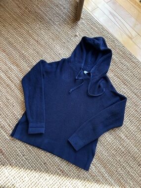 GAP Indigo Knit Hooded Pullover